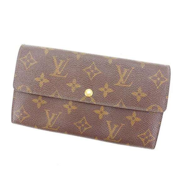 Louis Vuitton Wallet Purse Long Wallet Monogram Brown Woman Authentic - Picture 1 of 6